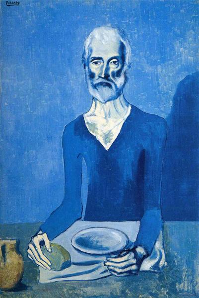 Pablo Picasso Oil Painting Ascet Mealtimes Symbolism